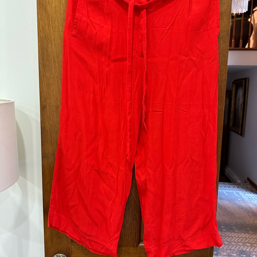 H&M Bold Red Wide Leg Pants